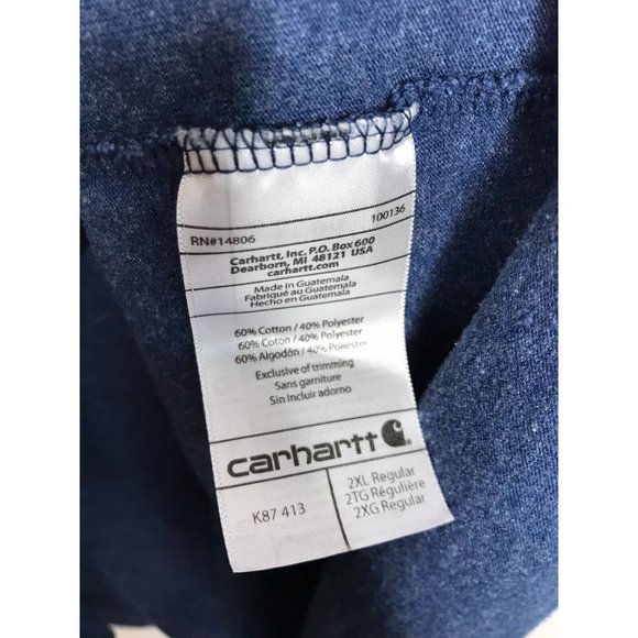 Carhartt Men's 2XL Blue T-Shirt - Picture 6 of 7